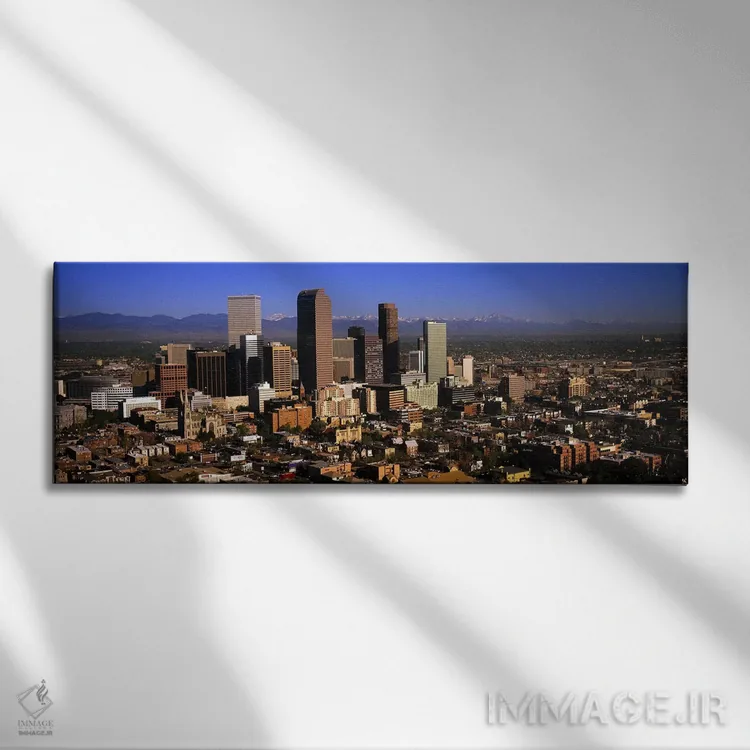 تابلو دکوراتیو Denver, Colorado, USA #3,آسمان خراش ها در یک شهر، دنور… اثر پانورامیک ایمجز - نمای روبهرو روی دیوار