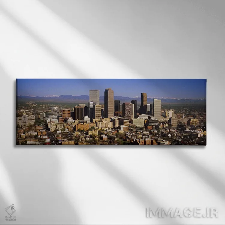 تابلو دکوراتیو Denver, Colorado, USA #2,آسمان خراش ها در یک شهر، دنور… اثر پانورامیک ایمجز - نمای روبهرو روی دیوار