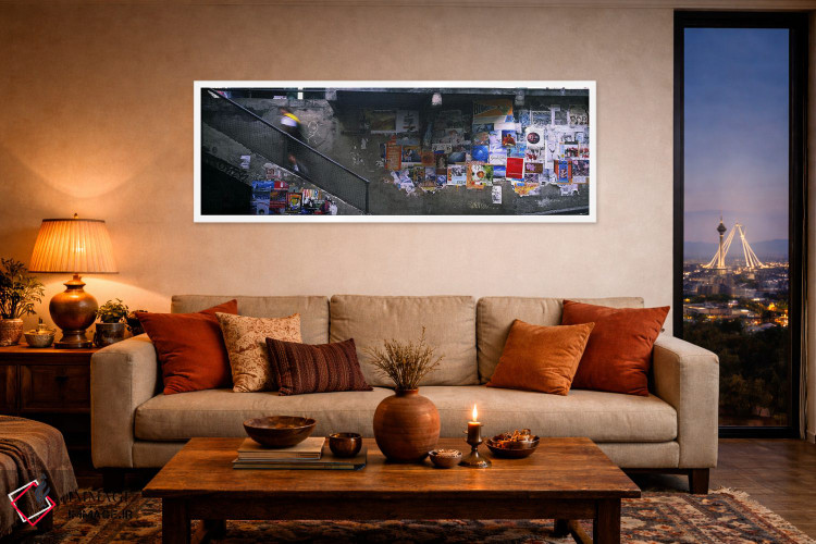 تابلو دکوراتیو Seattle, Washington State, USA,مردی در حال بالا رفتن از… اثر پانورامیک ایمجز - D4W