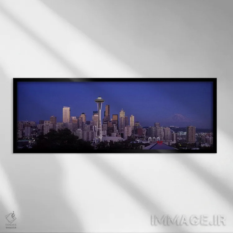تابلو دکوراتیو Seattle, Washington State, USA #2,آسمان خراش ها در یک ش… اثر پانورامیک ایمجز - نمای قابدار مشکی