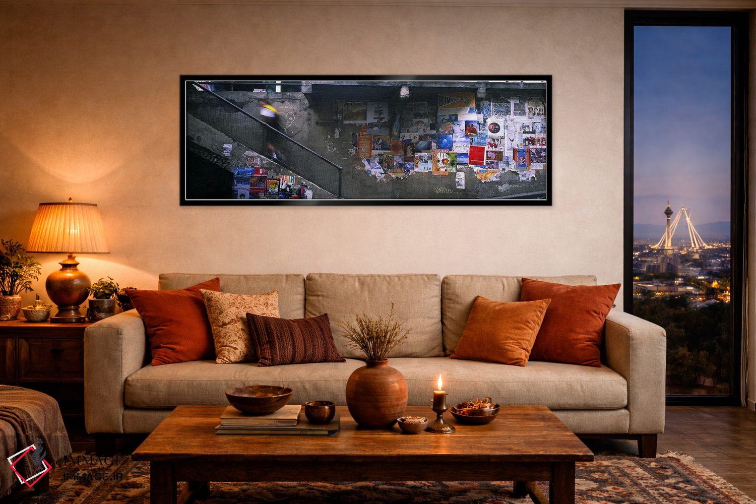 تابلو دکوراتیو Seattle, Washington State, USA,مردی در حال بالا رفتن از… اثر پانورامیک ایمجز - D5B