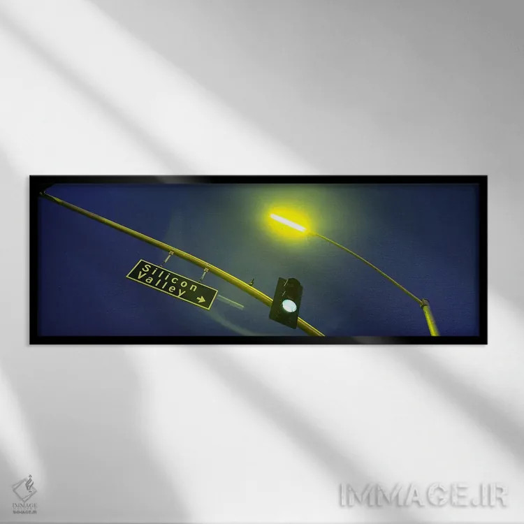 تابلو دکوراتیو Silicon Valley, San Francisco, California, USA,نمای زاو… اثر پانورامیک ایمجز - نمای قابدار مشکی