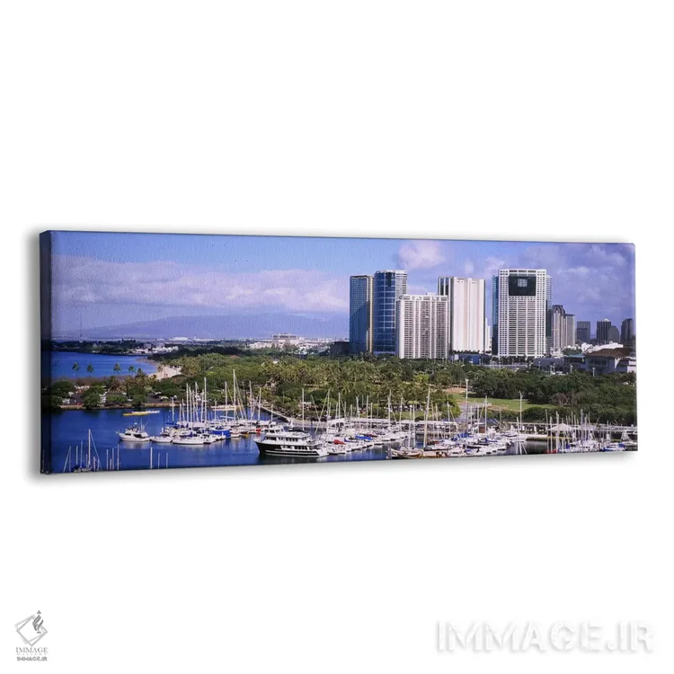 تابلو دکوراتیو Ala Wai, Honolulu, Hawaii, USA #2,نمای زاویه بالا از قا… اثر پانورامیک ایمجز - نمای پرسپکتیو محصول