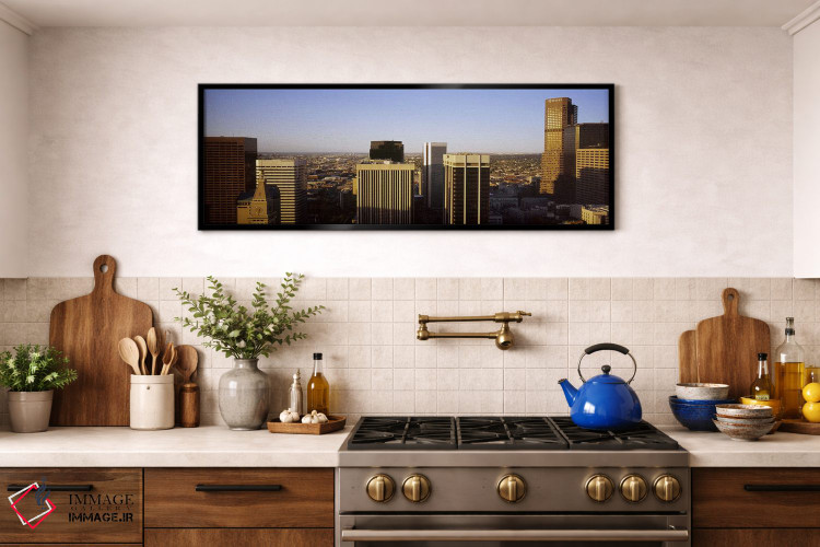 تابلو دکوراتیو Colorado, USA,آسمان خراش ها در یک شهر، دنور، کلرادو، آم… اثر پانورامیک ایمجز - D2B