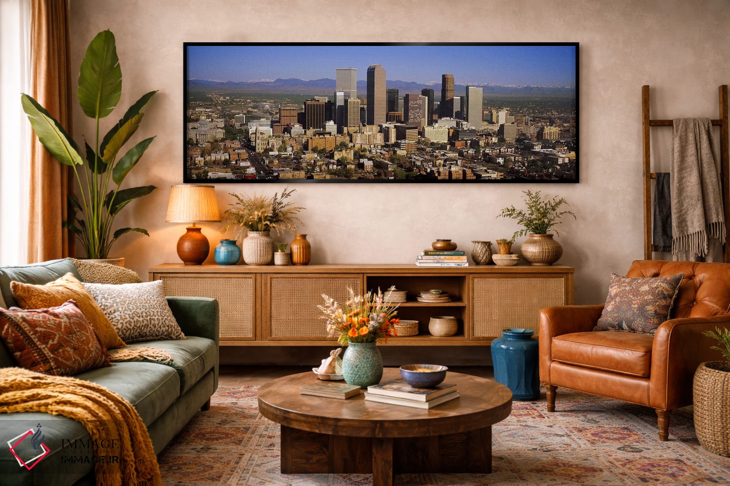 تابلو دکوراتیو Denver, Colorado, USA #2,آسمان خراش ها در یک شهر، دنور… اثر پانورامیک ایمجز - D2B