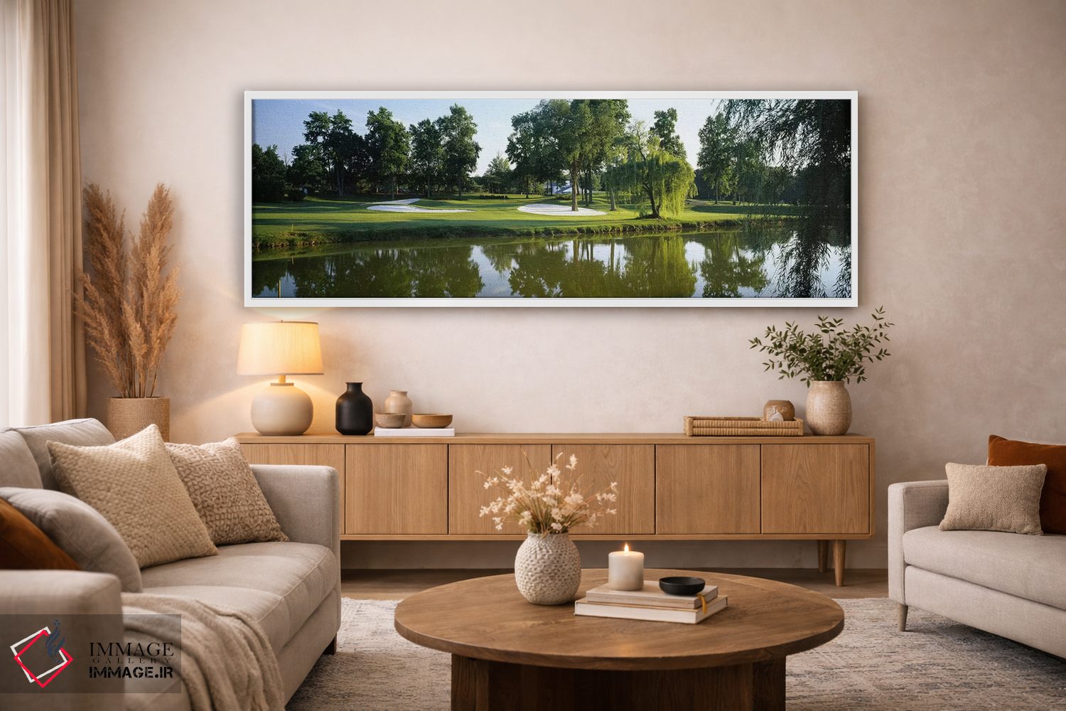 تابلو دکوراتیو Fort Washington, Maryland, USA,دریاچه ای در زمین گلف، ب… اثر پانورامیک ایمجز - D4W