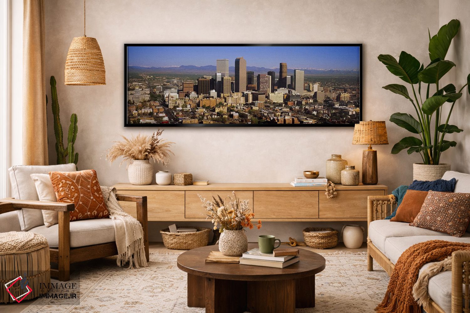 تابلو دکوراتیو Denver, Colorado, USA #2,آسمان خراش ها در یک شهر، دنور… اثر پانورامیک ایمجز - D3B