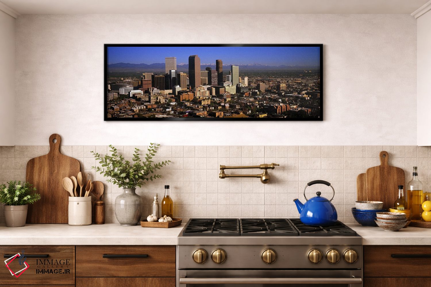 تابلو دکوراتیو Denver, Colorado, USA #3,آسمان خراش ها در یک شهر، دنور… اثر پانورامیک ایمجز - D1B