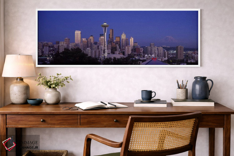 تابلو دکوراتیو Seattle, Washington State, USA #2,آسمان خراش ها در یک ش… اثر پانورامیک ایمجز - D1W