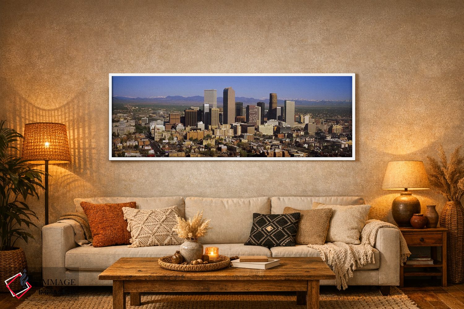 تابلو دکوراتیو Denver, Colorado, USA #2,آسمان خراش ها در یک شهر، دنور… اثر پانورامیک ایمجز - D6W