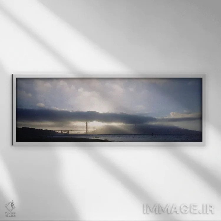 تابلو دکوراتیو Golden Gate Bridge, San Francisco, California, USA,سایه… اثر پانورامیک ایمجز - نمای قابدار سفید