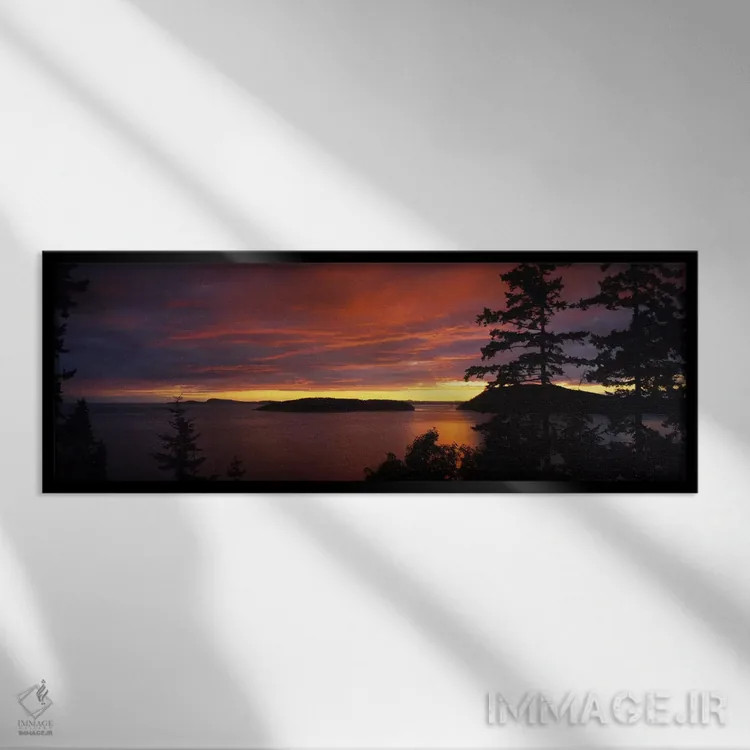 تابلو دکوراتیو Rosario Strait, San Juan Islands, Fidalgo Island, Skagi… اثر پانورامیک ایمجز - نمای قابدار مشکی