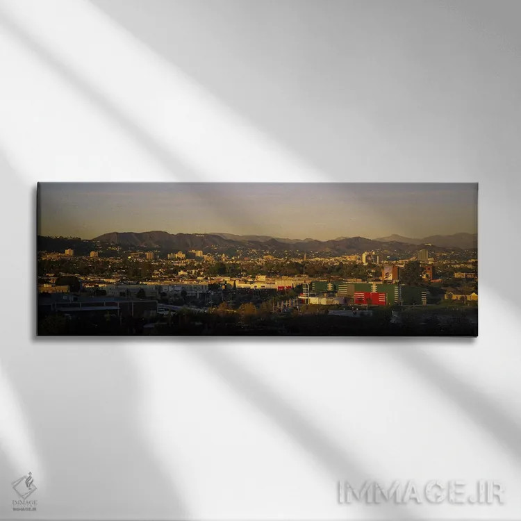 تابلو دکوراتیو San Gabriel Mountains, Hollywood Hills, City of Los Ang… اثر پانورامیک ایمجز - نمای روبهرو روی دیوار
