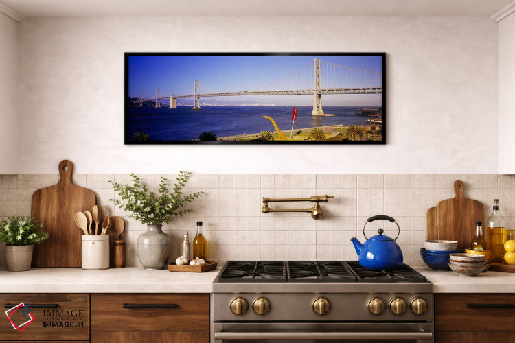تابلو دکوراتیو Bay Bridge, San Francisco, California, USA,پل روی یک ور… اثر پانورامیک ایمجز - D1B