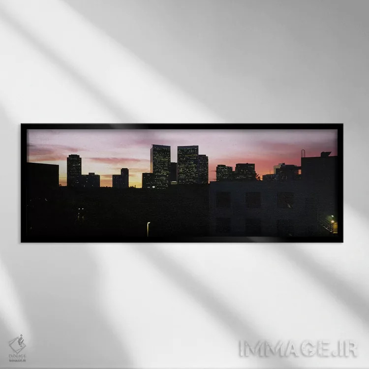 تابلو دکوراتیو Century City, City of Los Angeles, California, USA,سایه… اثر پانورامیک ایمجز - نمای قابدار مشکی