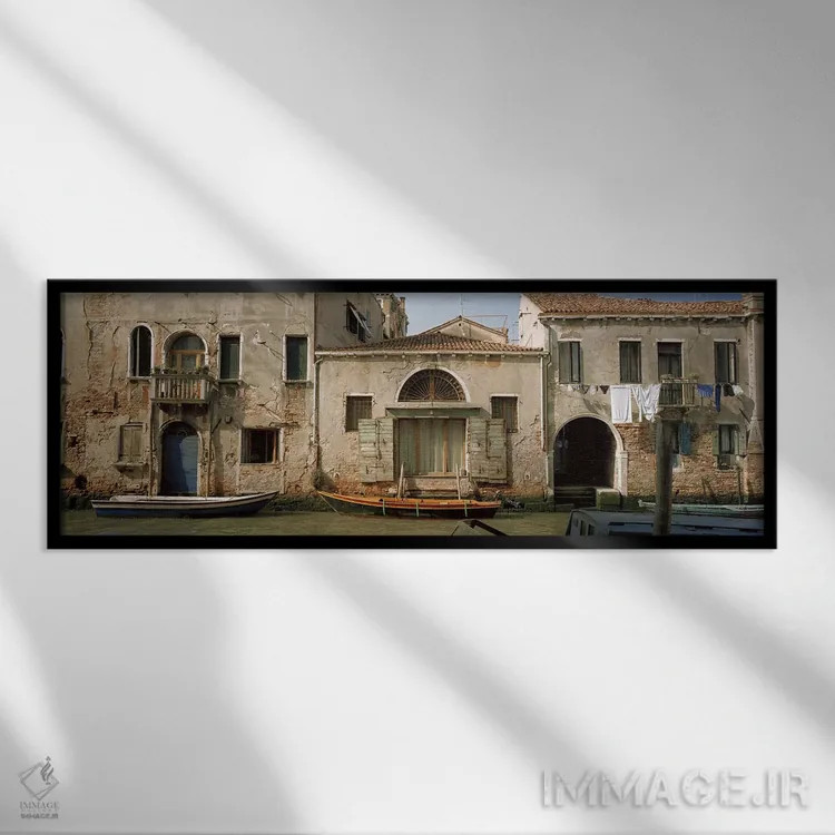 تابلو دکوراتیو Rio de la Pieta, Venice, Italy,معماری ساحلی، ریو دلا پی… اثر پانورامیک ایمجز - نمای قابدار مشکی