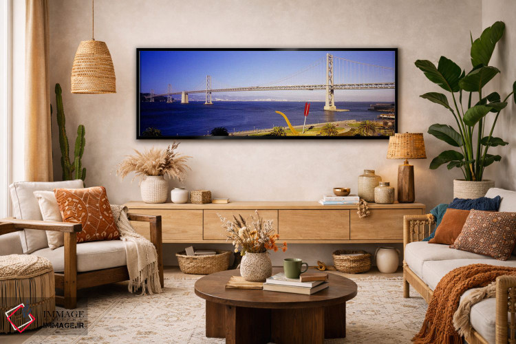 تابلو دکوراتیو Bay Bridge, San Francisco, California, USA,پل روی یک ور… اثر پانورامیک ایمجز - D4B