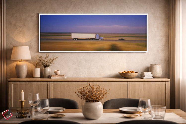 تابلو دکوراتیو Interstate 5 , California, USA,نمای حرکتی محو از ترافیک… اثر پانورامیک ایمجز - D1W