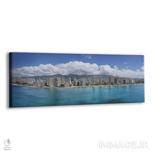 تابلو دکوراتیو Honolulu, Oahu, Hawaii, USA,ساختمان های ساحلی، هونولولو… اثر پانورامیک ایمجز - نمای پرسپکتیو محصول