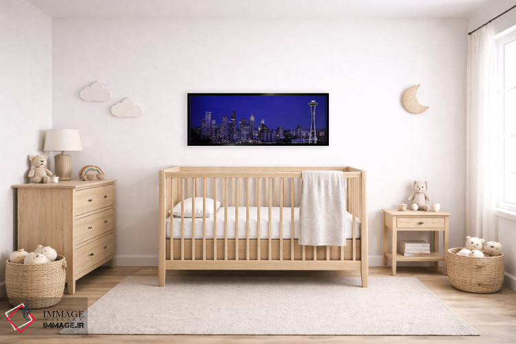 تابلو دکوراتیو Washington State, USA,آسمان خراش ها در یک شهر، سیاتل، و… اثر پانورامیک ایمجز - D6B