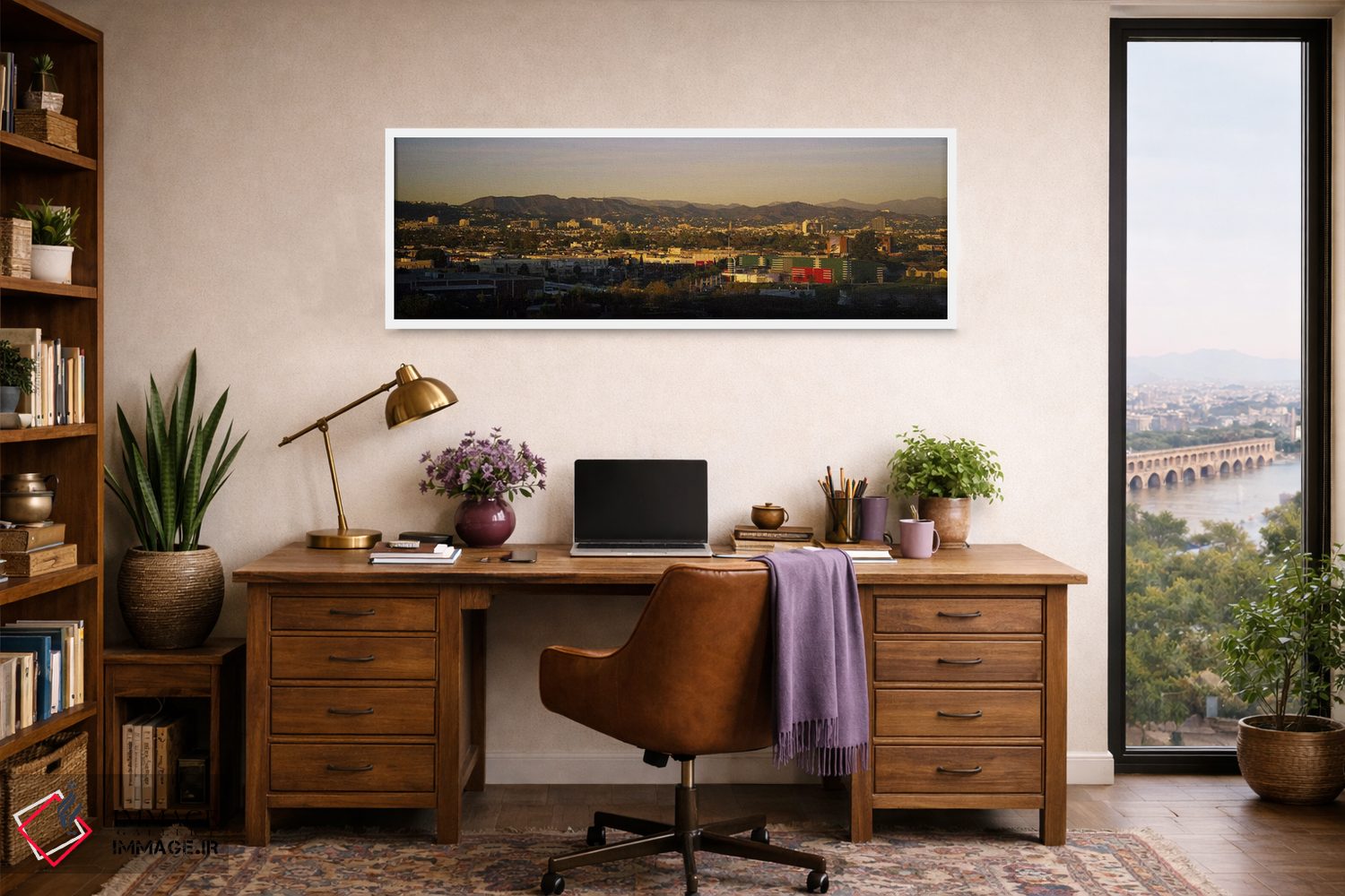 تابلو دکوراتیو San Gabriel Mountains, Hollywood Hills, City of Los Ang… اثر پانورامیک ایمجز - D1W