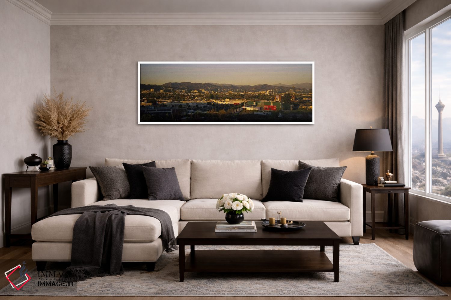 تابلو دکوراتیو San Gabriel Mountains, Hollywood Hills, City of Los Ang… اثر پانورامیک ایمجز - D3W