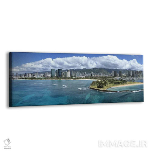 تابلو دکوراتیو Honolulu, Oahu, Hawaii, USA,ساختمان های ساحلی، هونولولو… اثر پانورامیک ایمجز - نمای پرسپکتیو محصول