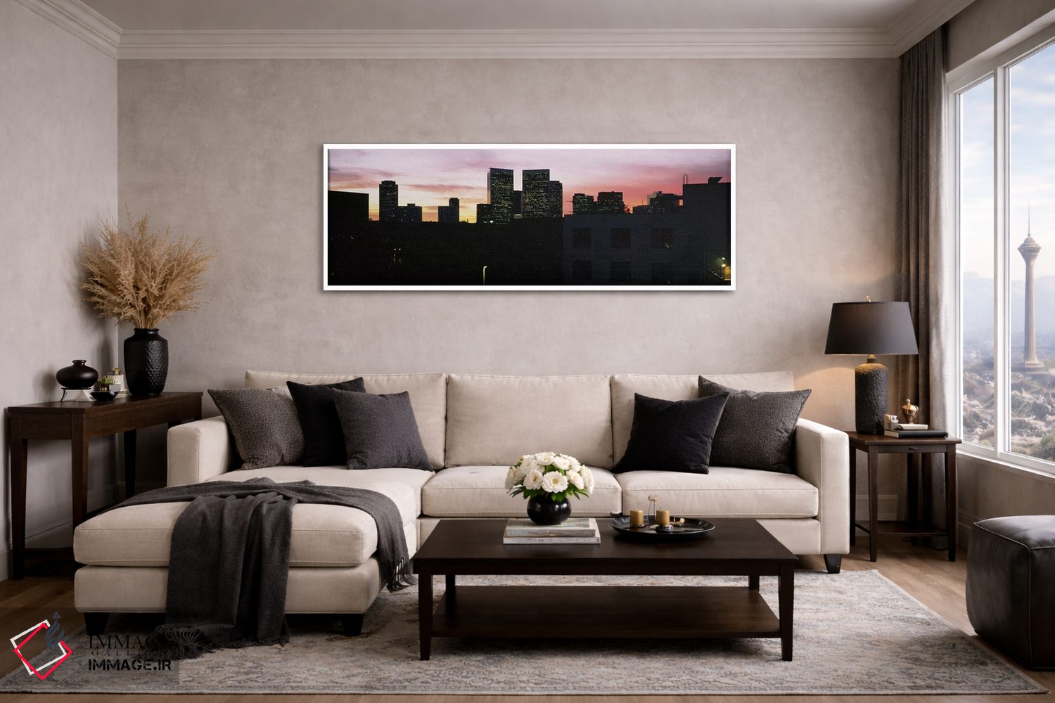 تابلو دکوراتیو Century City, City of Los Angeles, California, USA,سایه… اثر پانورامیک ایمجز - D3W