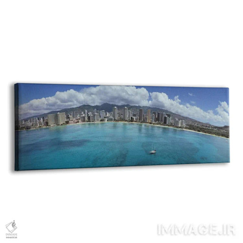 تابلو دکوراتیو Honolulu, Oahu, Hawaii, USA,ساختمان های ساحلی، هونولولو… اثر پانورامیک ایمجز - نمای پرسپکتیو محصول