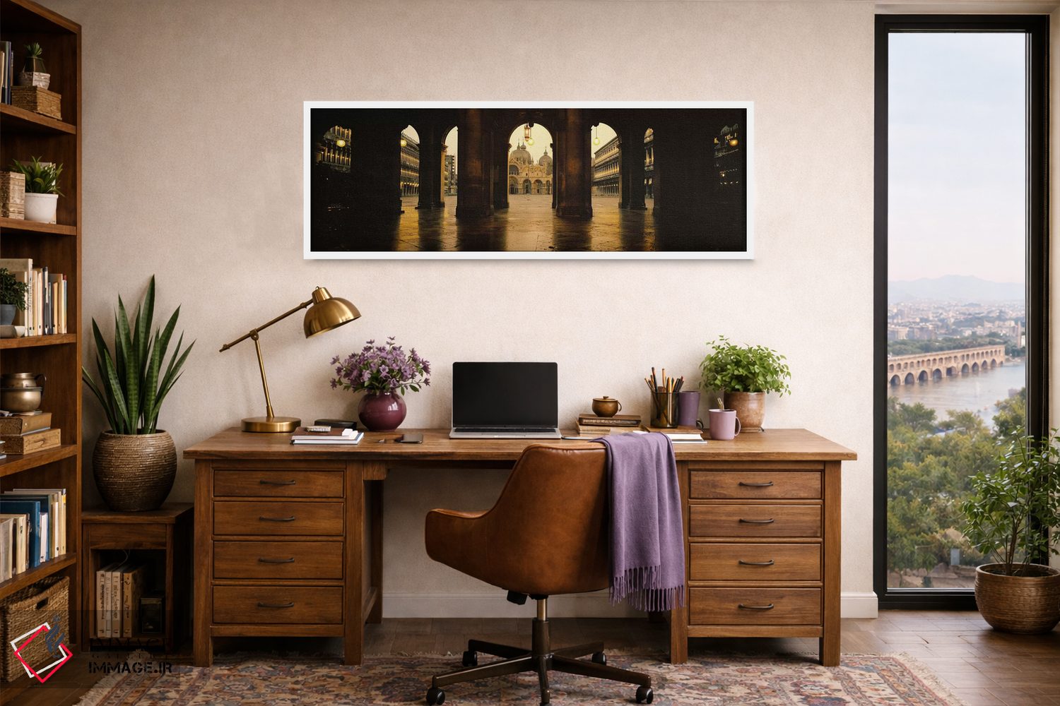 تابلو دکوراتیو Venice, Italy,کلیسای جامع سن مارکو از نمای طاق مقابل ان… اثر پانورامیک ایمجز - D1W