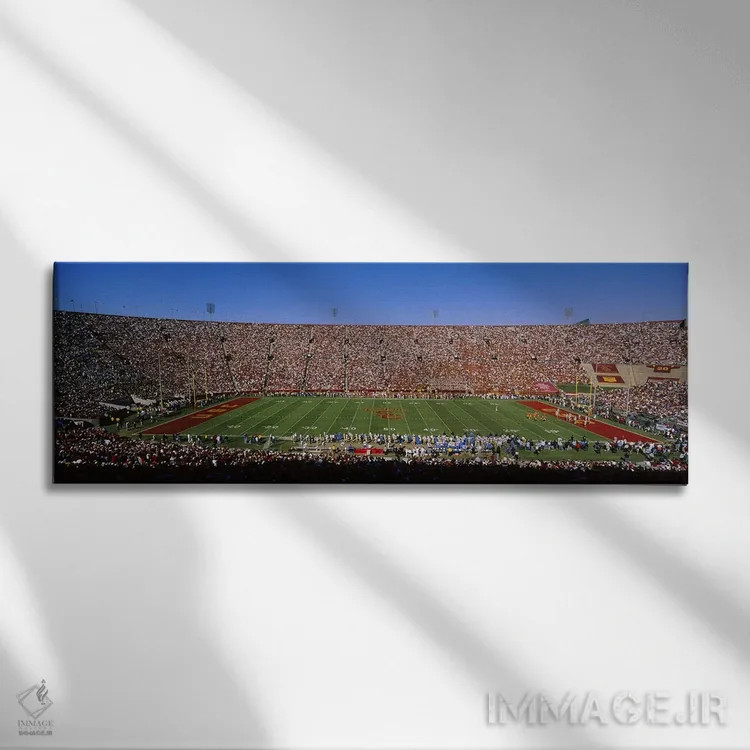 تابلو دکوراتیو Los Angeles Memorial Coliseum, City of Los Angeles, Cal… اثر پانورامیک ایمجز - نمای روبهرو روی دیوار