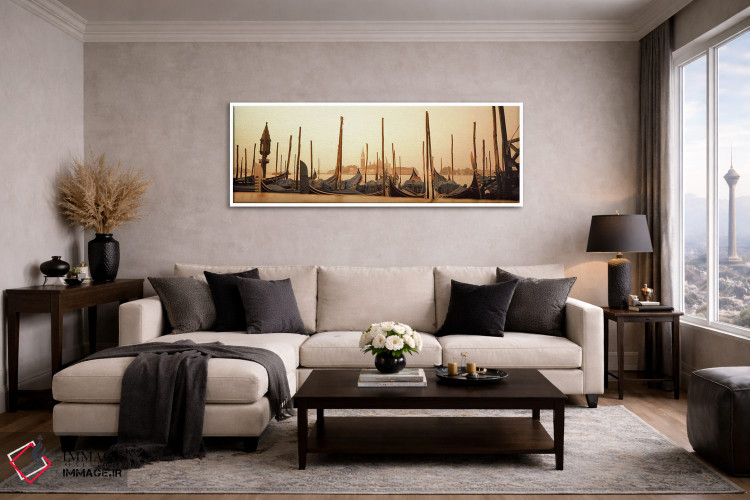 تابلو دکوراتیو San Marco Giardinetti Terminal, Venice, Italy,گوندولاها… اثر پانورامیک ایمجز - D5W