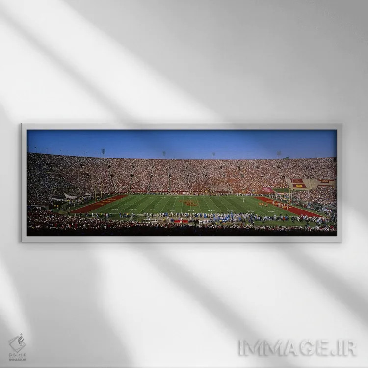 تابلو دکوراتیو Los Angeles Memorial Coliseum, City of Los Angeles, Cal… اثر پانورامیک ایمجز - نمای قابدار سفید