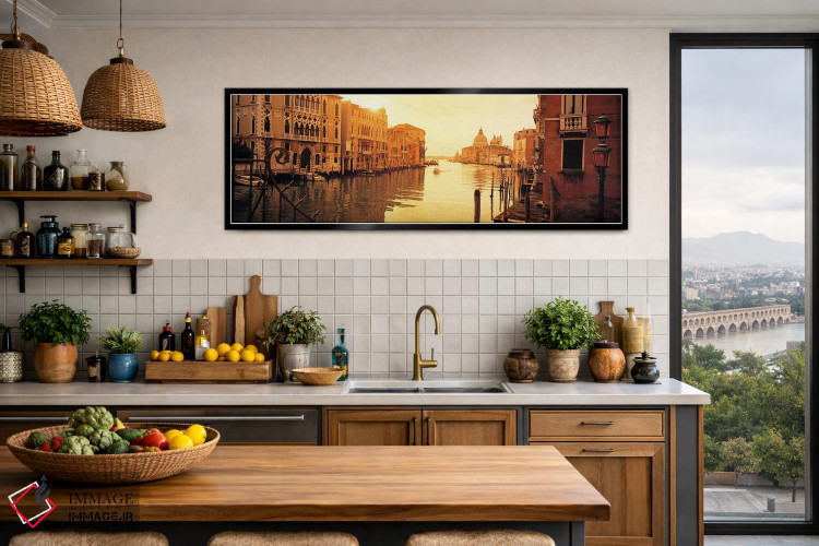 تابلو دکوراتیو Grand Canal, Venice, Italy,ملک ساحلی، کانال گراند، ونیز… اثر پانورامیک ایمجز - D5B