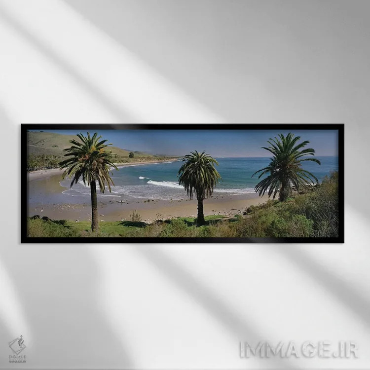 تابلو دکوراتیو Refugio State Beach, Santa Barbara, California, USA,منظ… اثر پانورامیک ایمجز - نمای قابدار مشکی