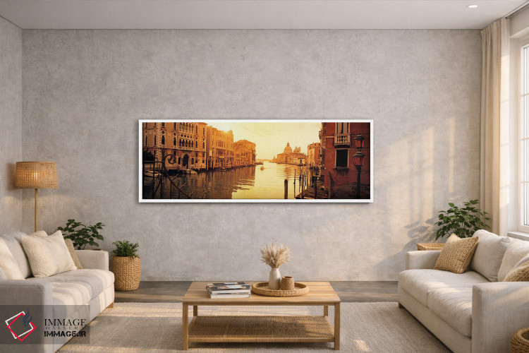 تابلو دکوراتیو Grand Canal, Venice, Italy,ملک ساحلی، کانال گراند، ونیز… اثر پانورامیک ایمجز - D4W