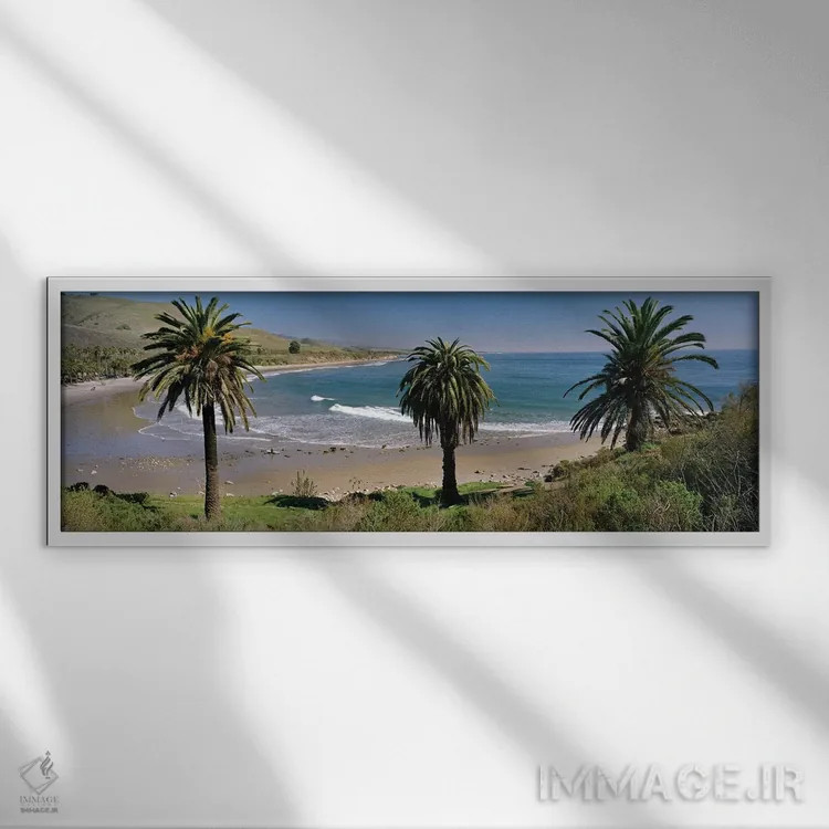تابلو دکوراتیو Refugio State Beach, Santa Barbara, California, USA,منظ… اثر پانورامیک ایمجز - نمای قابدار سفید