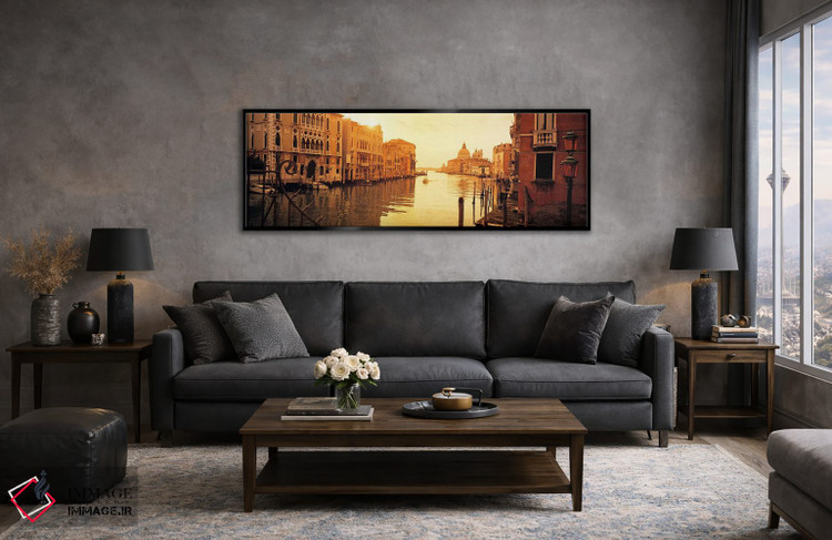 تابلو دکوراتیو Grand Canal, Venice, Italy,ملک ساحلی، کانال گراند، ونیز… اثر پانورامیک ایمجز - D6B