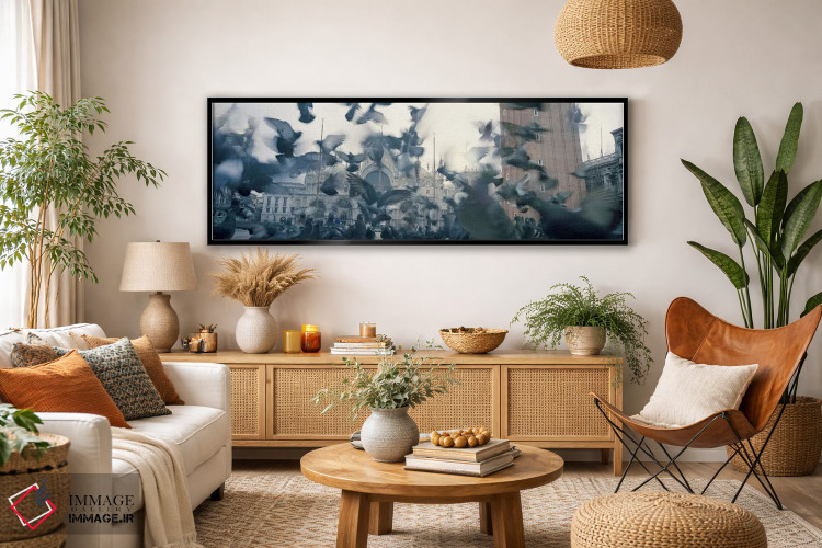 تابلو دکوراتیو St. Mark's Square, Venice, Italy,نمای زاویه پایین از گر… اثر پانورامیک ایمجز - D4B