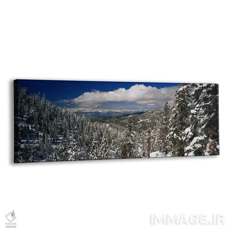 تابلو دکوراتیو Lake Tahoe, Sierra Nevada,منظره جنگلی آلپی زمستانی، دری… اثر پانورامیک ایمجز - نمای پرسپکتیو محصول