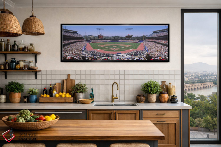 تابلو دکوراتیو Dodger Stadium, Los Angeles, California, USA,مسابقه بیس… اثر پانورامیک ایمجز - D3B