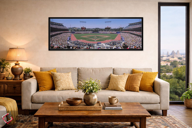 تابلو دکوراتیو Dodger Stadium, Los Angeles, California, USA,مسابقه بیس… اثر پانورامیک ایمجز - D6B