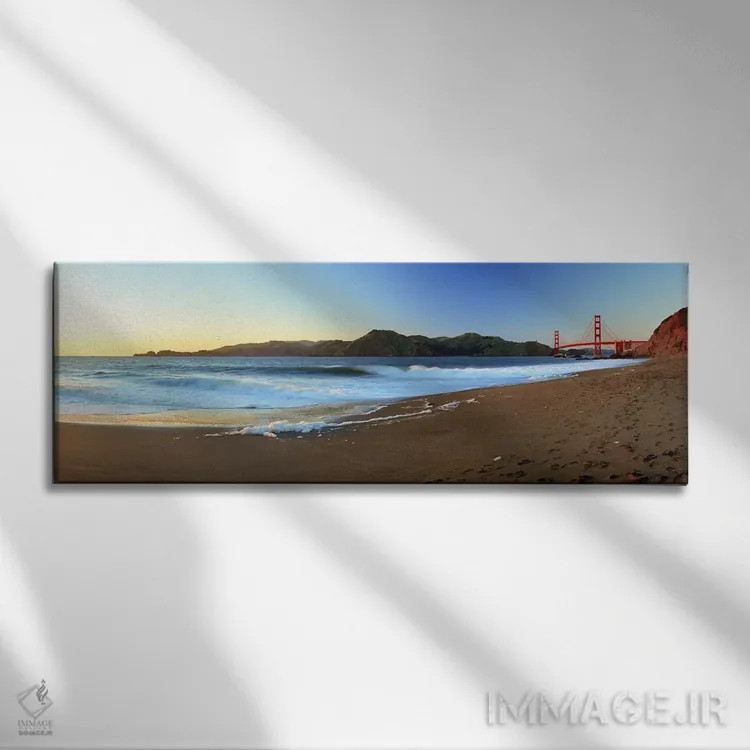 تابلو دکوراتیو Golden Gate Bridge, San Francisco, California, USA,ردپا… اثر پانورامیک ایمجز - نمای روبهرو روی دیوار