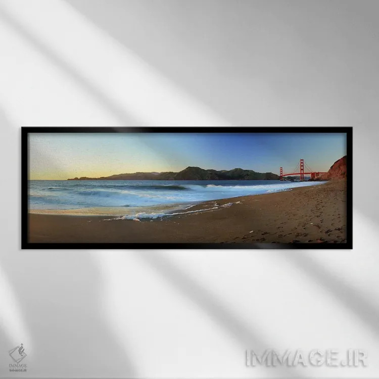 تابلو دکوراتیو Golden Gate Bridge, San Francisco, California, USA,ردپا… اثر پانورامیک ایمجز - نمای قابدار مشکی