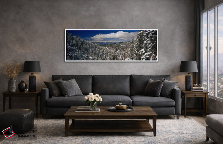 تابلو دکوراتیو Lake Tahoe, Sierra Nevada,منظره جنگلی آلپی زمستانی، دری… اثر پانورامیک ایمجز - D3W