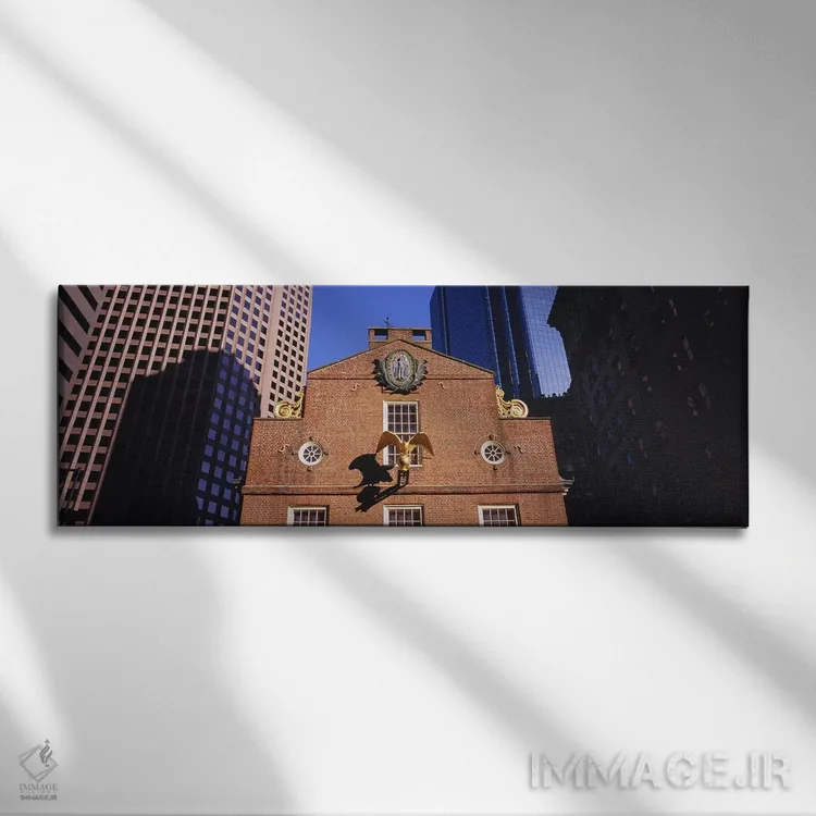 تابلو دکوراتیو Old State House, Freedom Trail, Boston, Massachusetts… اثر پانورامیک ایمجز - نمای روبهرو روی دیوار