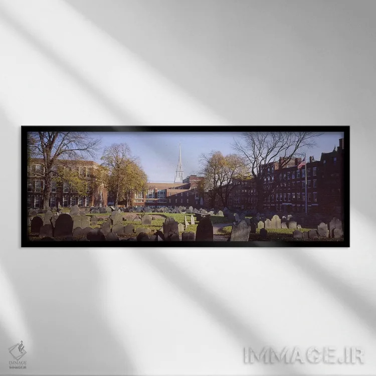 تابلو دکوراتیو Copp's Hill Burying Ground, Freedom Trail, Boston, Mass… اثر پانورامیک ایمجز - نمای قابدار مشکی