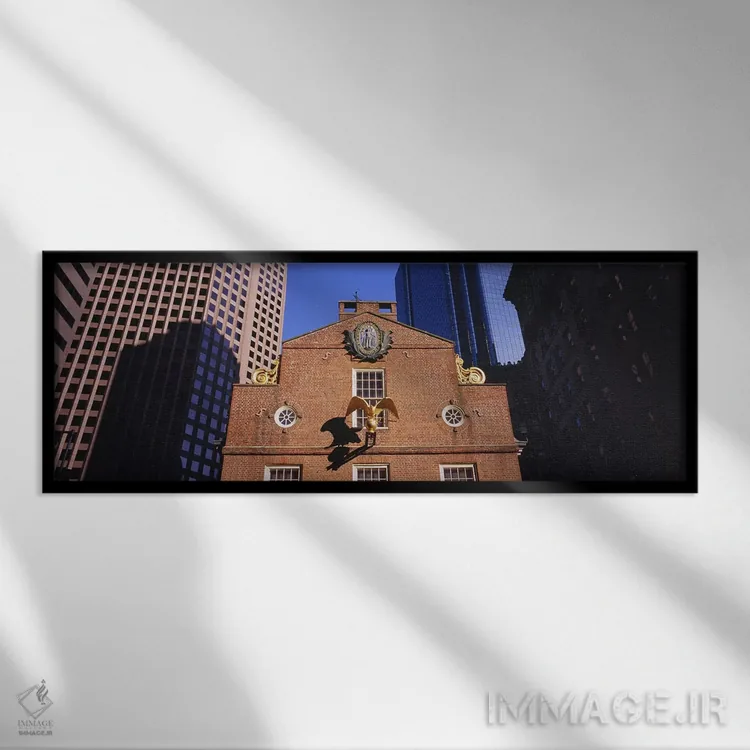 تابلو دکوراتیو Old State House, Freedom Trail, Boston, Massachusetts… اثر پانورامیک ایمجز - نمای قابدار مشکی