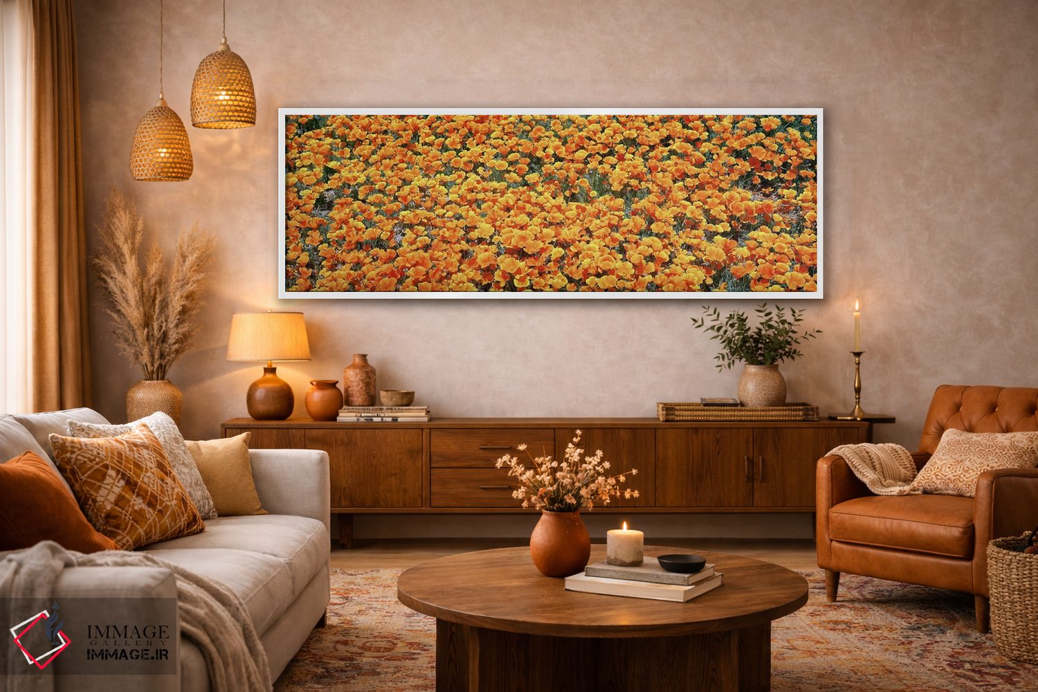 تابلو دکوراتیو Antelope Valley California Poppy Reserve, Los Angelese… اثر پانورامیک ایمجز - D4W