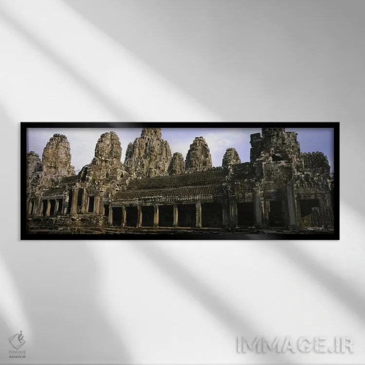 تابلو دکوراتیو Angkor Wat, Siem Reap, Cambodia,نمای رو به روی یک معبد… اثر پانورامیک ایمجز - نمای قابدار مشکی